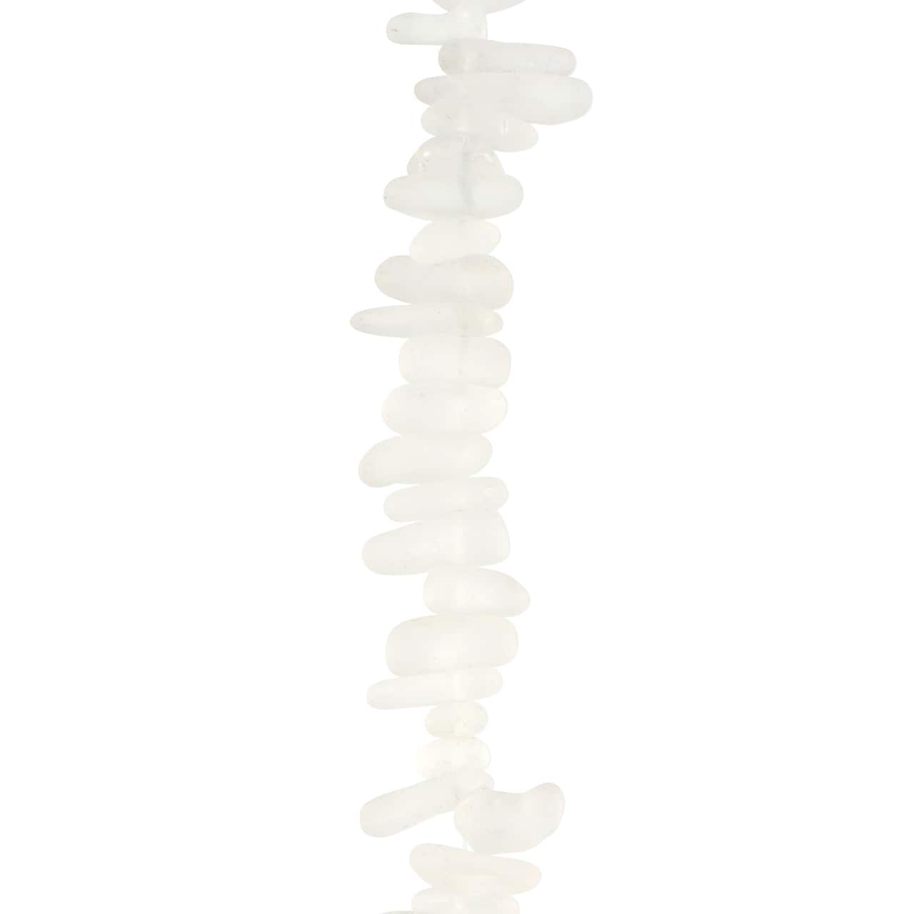 12 Pack: White Crackled Quartz Chip Beads by Bead Landing™